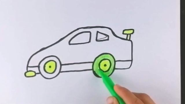 Bolalar uchun mashina rasm chizish/Drawing a car for kids/Рисуем машинку для детей смотреть онлайн