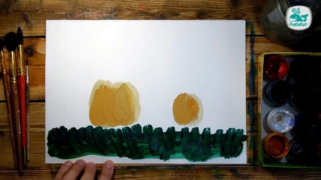 Как нарисовать ГРИБОК красками | Простые рисунки красками | Урок рисования для детей смотреть онлайн