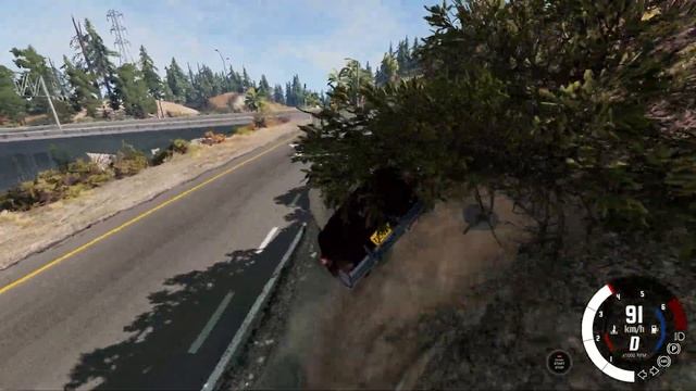 BeamNG.drive - Cadillac Series 62 Convertible 1949 - Car Show Test Drive Crash . 4K 60fps. смотреть онлайн