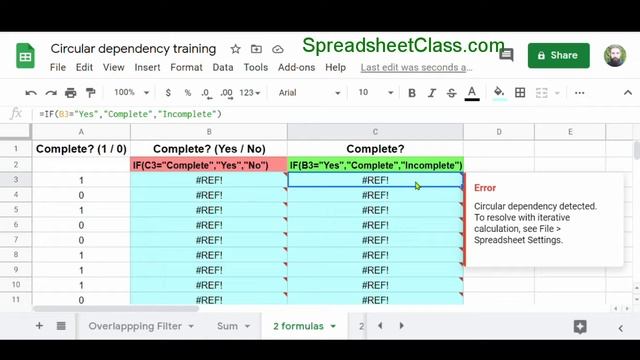 How to fix the "Circular Dependency Detected" error in Google Sheets смотреть онлайн