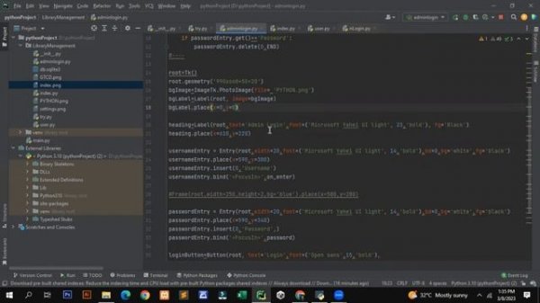 How to create a Login form in Python using Pycharm