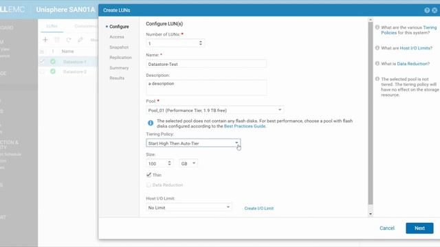 How to CREATE A LUN on a DELL EMC UNITY SAN смотреть онлайн