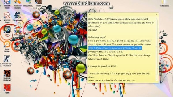How to hack speedhack on LFS(Live For Speed) with Cheat Enegine.
