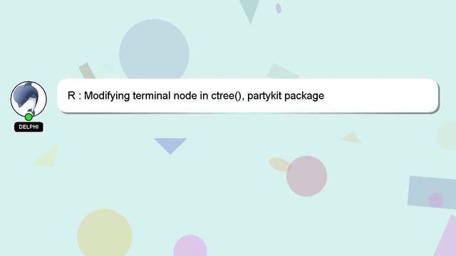 R : Modifying terminal node in ctree(), partykit package смотреть онлайн