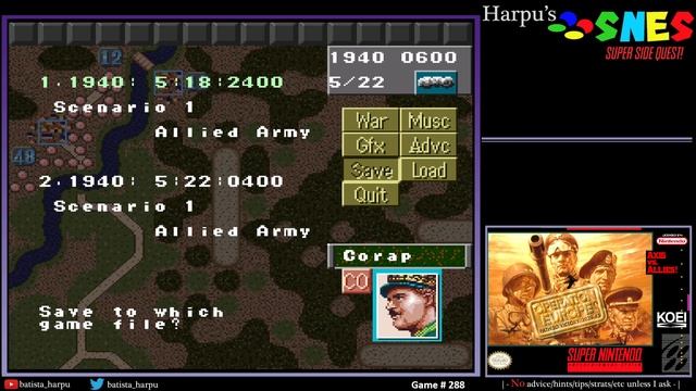 SNES Super Side Quest - Game # 288 - Operation Europe: Path to Victory 1939-45 [6/8] смотреть онлайн