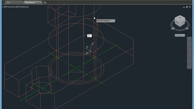 AutoCAD 2017. Комплексный чертеж детали. 3D смотреть онлайн