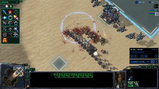 Starcraft 2 Desert Strike Hots 1v3 easy win with liberator смотреть онлайн