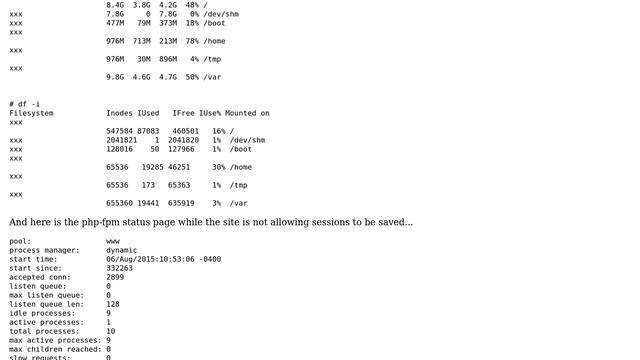 Why does my server running nginx/php-fpm keep losing session capability without generating any... смотреть онлайн