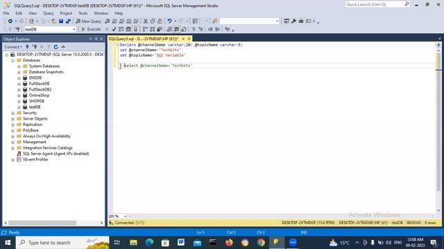 SQL Variable,How to declare variable смотреть онлайн