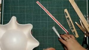 Светильник из изолона. Юбочка из изолона. Роза из изолона