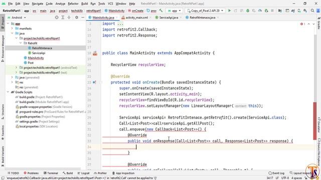 Retrofit2 Android Studio ( 1 ) - Get Request From Server | Recyclerview - Android Studio Tutorial смотреть онлайн