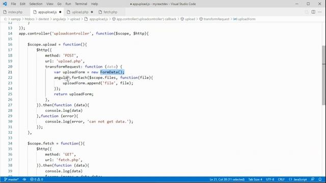 AngularJS Upload with PHP MySQLi смотреть онлайн