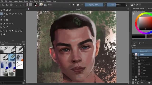 [Speedpaint] Portrait process in Krita смотреть онлайн