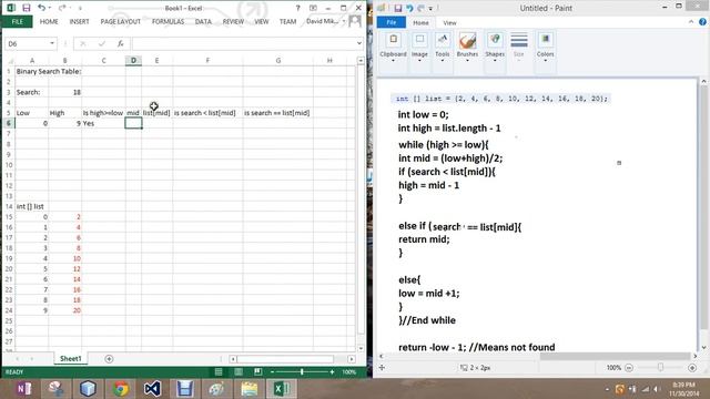 Binary Search Example Part 1 Java смотреть онлайн