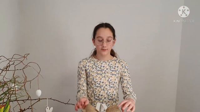 Пасха,пасхальный декор ,корзиночка с цветами смотреть онлайн