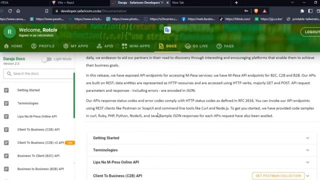 React and nodejs-daraja API смотреть онлайн