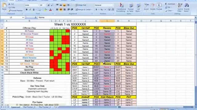 Youth Football Coaches Handbook - Game Management Sheet смотреть онлайн