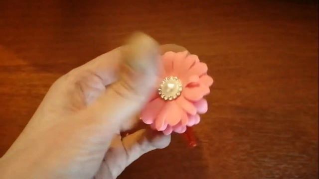 Заколки с цветочками из иранского фоамирана смотреть онлайн