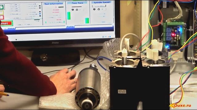 Обзор мощного блока управления 4х осевым ЧПУ станком. смотреть онлайн