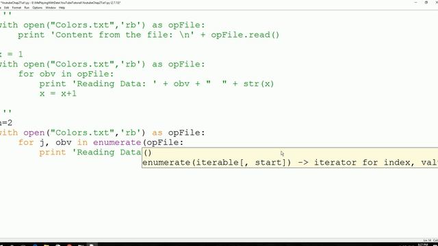 Python tutorial Reading Data from Notepad смотреть онлайн