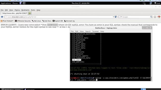 Website Hacking SQL Injections Sqlmap Introduction смотреть онлайн