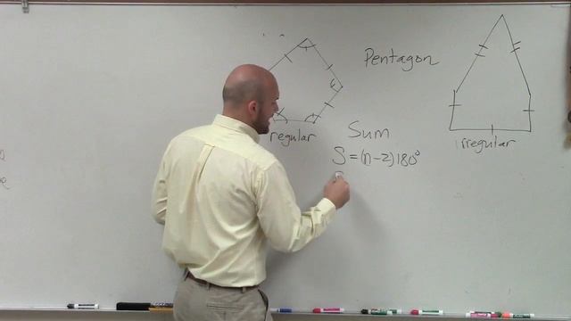 Finding the sum and measure of an interior angle for a regular pentagon смотреть онлайн