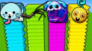 Выбери лестницу ПРОТОТИП МОПС ГУСЕНИЦА ПОЖИРАТЕЛЬ РЕБЕНОК ДЛИННЫЕ НОГИ и КЭНДИ КОТ В МАЙНКРАФТ