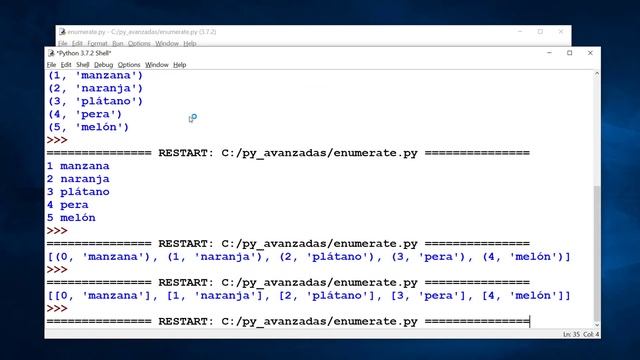 Python - Nivel 32 - Reto 13 - Función enumerate смотреть онлайн