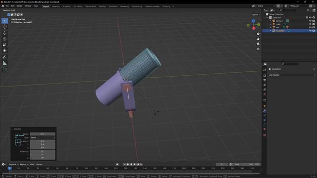 Simple Low-poly Podcast Microphone - Modelling Blender(and some tricks) смотреть онлайн
