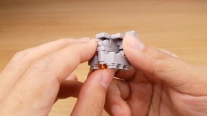 How to build LEGO brick micro cube type cannon tank transformer mech MOC - Cunnon