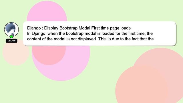 Django : Display Bootstrap Modal First time page loads смотреть онлайн