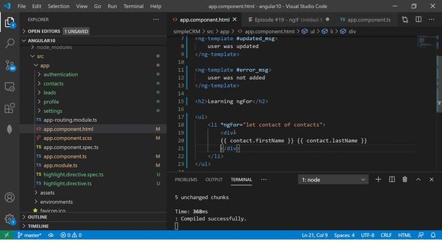 Angular 10 Tutorial #20 - ngFor in Angular | Angular 10 Tutorial For Beginners смотреть онлайн