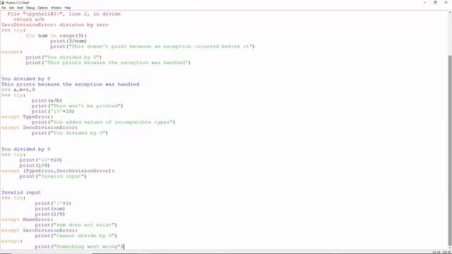 Exception Handling in Python Practical смотреть онлайн