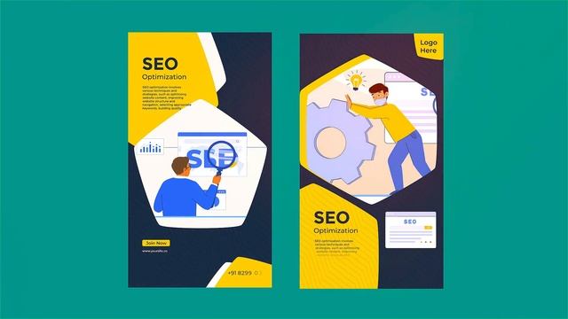 SEO Marketing Flat Character Instagram Story After Effects Template
