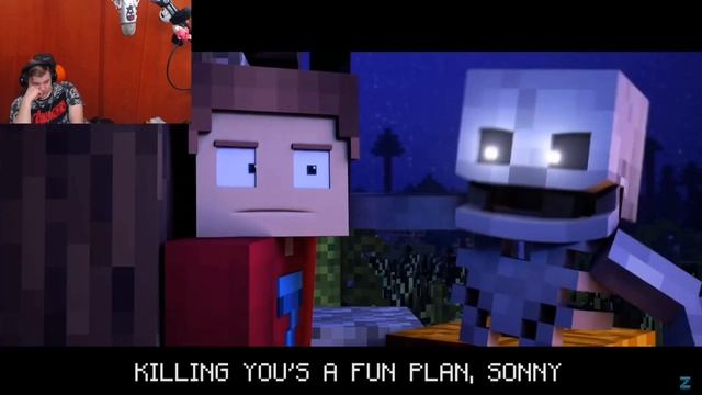 Пятёрка смотрит 'Minecraft Skeleton Rap | 