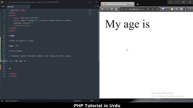 Multiple Ways to Add Variables | PHP Tutorial in Urdu/Hindi | Ilyas Chaudhary смотреть онлайн