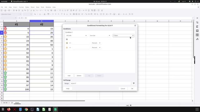 How to use Conditional Formatting with Icon Set in LibreOffice Calc смотреть онлайн