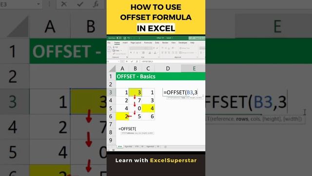 How to use Offset Formula in Excel | #ExcelOffset #ExcelFormulas #ExcelTips #ExcelFunctions смотреть онлайн
