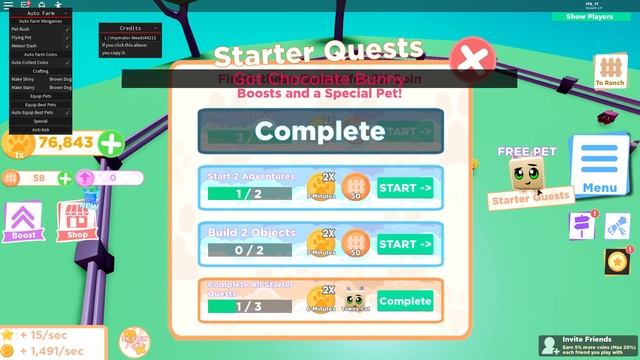 Roblox: ?Pet Ranch Simulator 2? ✅Win every Mini-game, Auto Collect Coins and MORE✅ смотреть онлайн