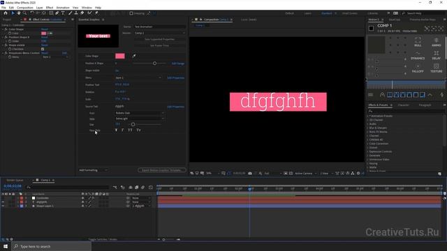 Создание Motion Graphics Templates для Premiere Pro в After Effects смотреть онлайн