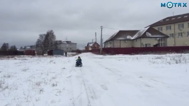 Зимняя поездка на детском квадроцикле X 16 | покатушки на квадроцикле зимой | детский квадроцикл смотреть онлайн