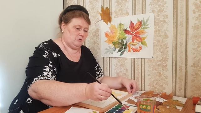 Ирина Мартынова | Рисунок "Осенние листья" смотреть онлайн