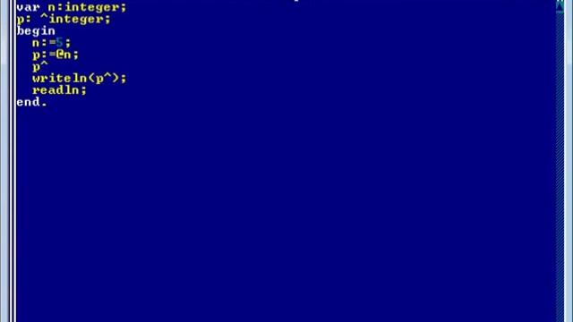 [pascal] 8 урок. 2 часть. указатели