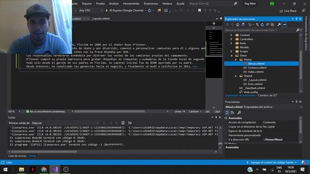 Como crear una pagina WEB en Visual studio 2019 ASP.NET. смотреть онлайн