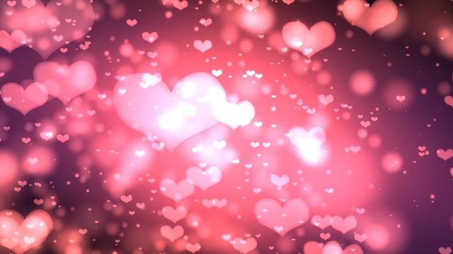 4K 10:00min. Red Purple Glowing Hearts 2160p Lovers Motion Background AA VFX смотреть онлайн