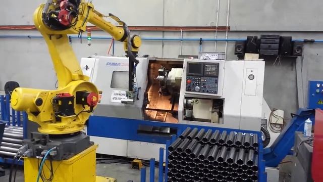 Обслуживание станка роботом FANUC смотреть онлайн