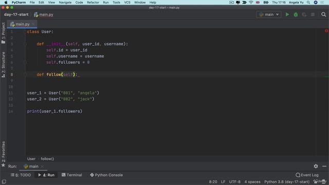 Day 17 - 156-Adding Methods to a Class смотреть онлайн