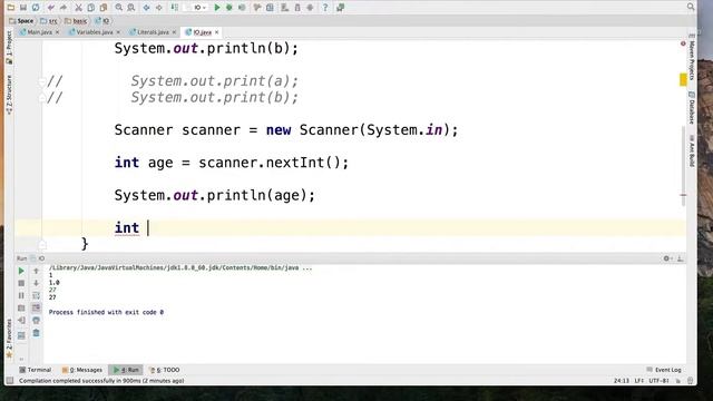JAVA111.05 IO / 输出 / Scanner / 输入数 / 输入字符串 / 运算符 смотреть онлайн