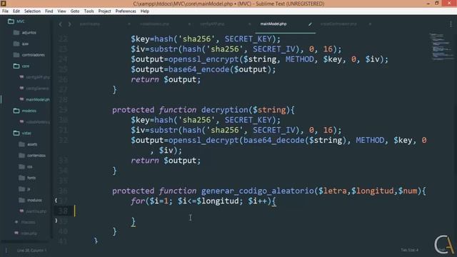? CURSO de PHP MVC POO MySQL - 12 Funcion para generar codigos aleatorios смотреть онлайн