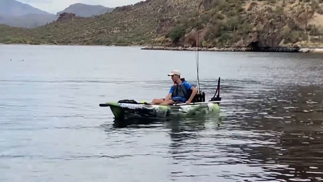 Kayak Trolling Motor Demo. Feel Free Moken 10 V2, Amped Outdoor Battery.